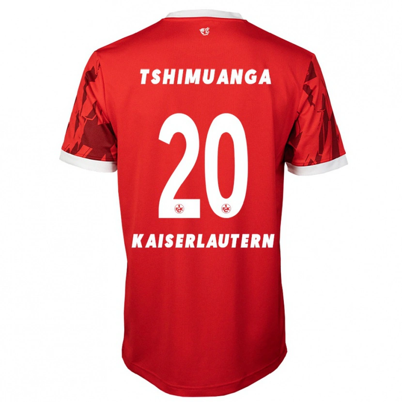 Danxen Women Aaron Tshimuanga #20 Red White Home Jersey 2025/26 T-Shirt