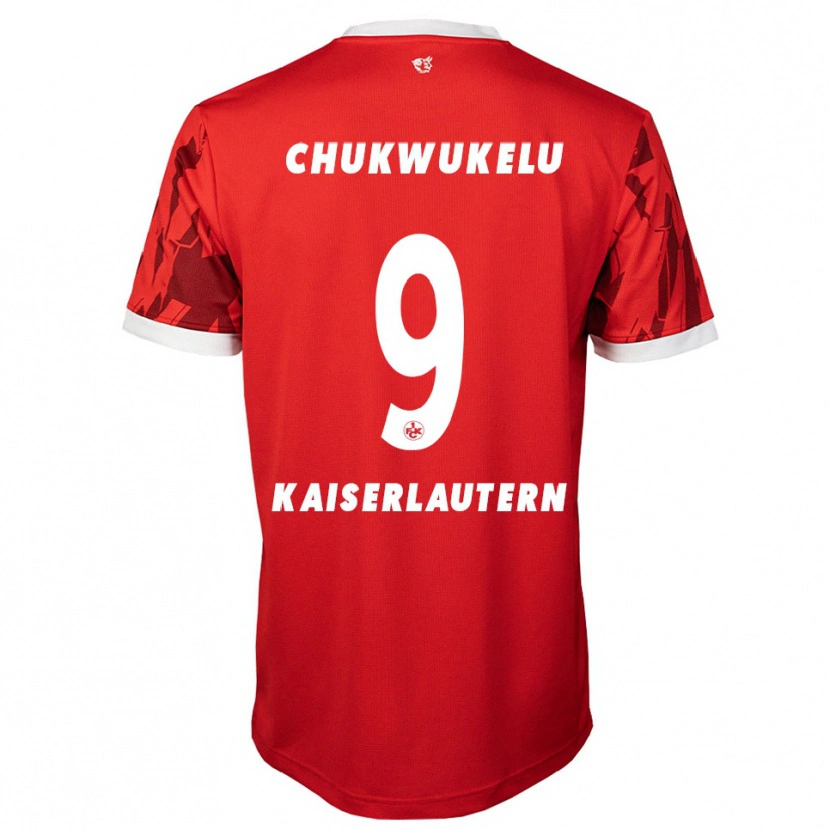 Danxen Women Chinedu Chukwukelu #9 Red White Home Jersey 2025/26 T-Shirt