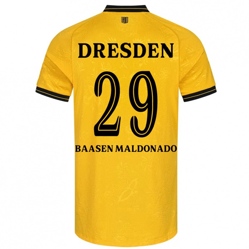 Danxen Women Luis Baasen Maldonado #29 Yellow Black Home Jersey 2025/26 T-Shirt