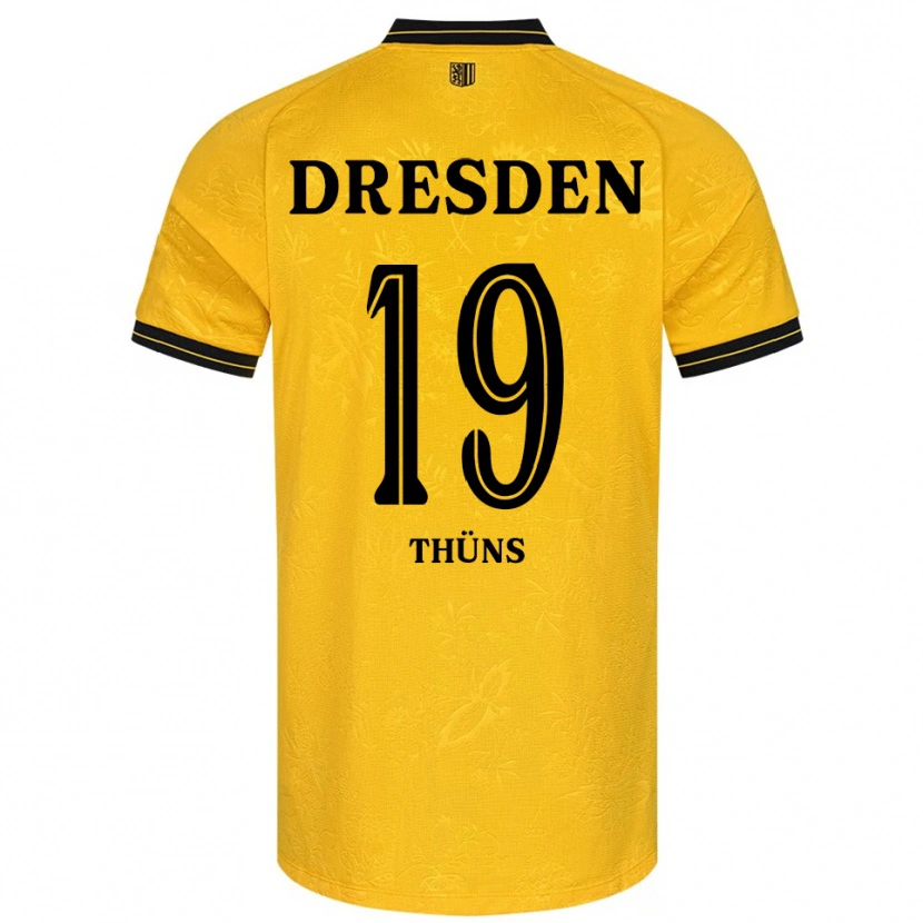 Danxen Women Louis Thüns #19 Yellow Black Home Jersey 2025/26 T-Shirt