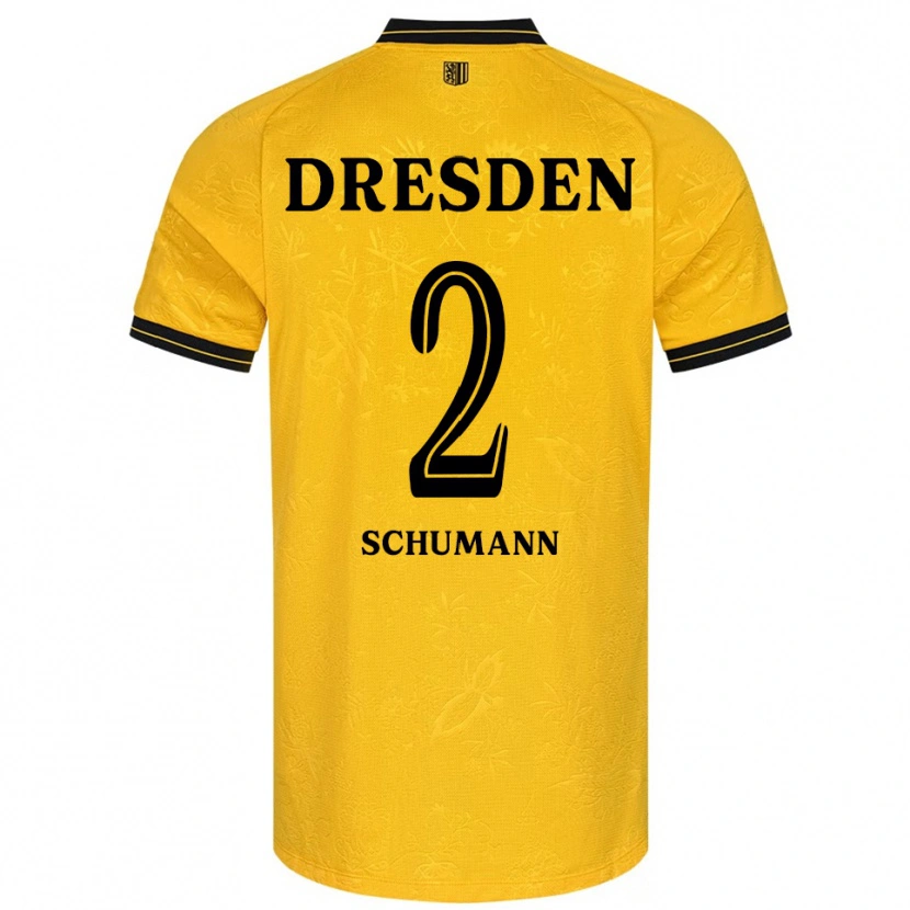 Danxen Women Anton Schumann #2 Yellow Black Home Jersey 2025/26 T-Shirt
