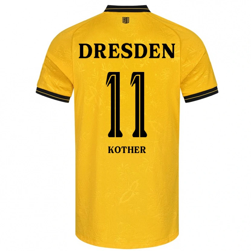 Danxen Women Dominik Kother #11 Yellow Black Home Jersey 2025/26 T-Shirt