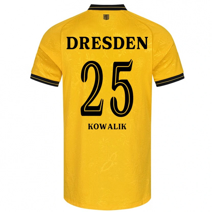Danxen Women Ignacy Kowalik #25 Yellow Black Home Jersey 2025/26 T-Shirt