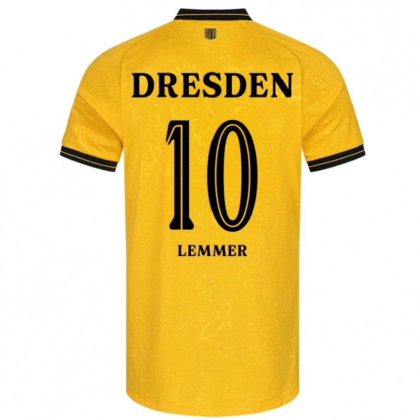 Danxen Women Jakob Lemmer #10 Yellow Black Home Jersey 2025/26 T-Shirt