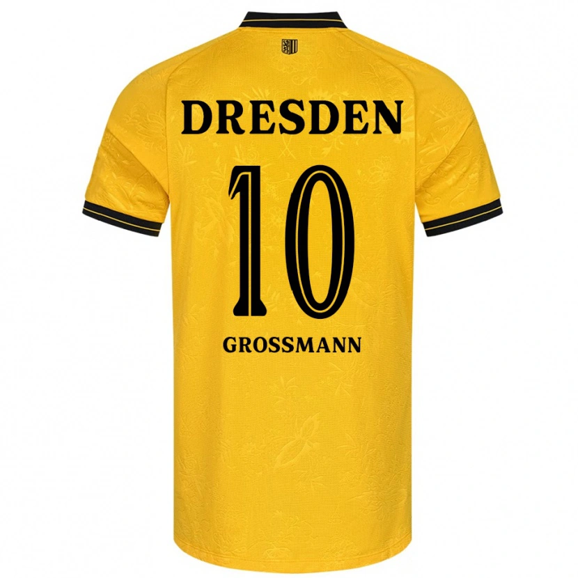 Danxen Women Tim Großmann #10 Yellow Black Home Jersey 2025/26 T-Shirt