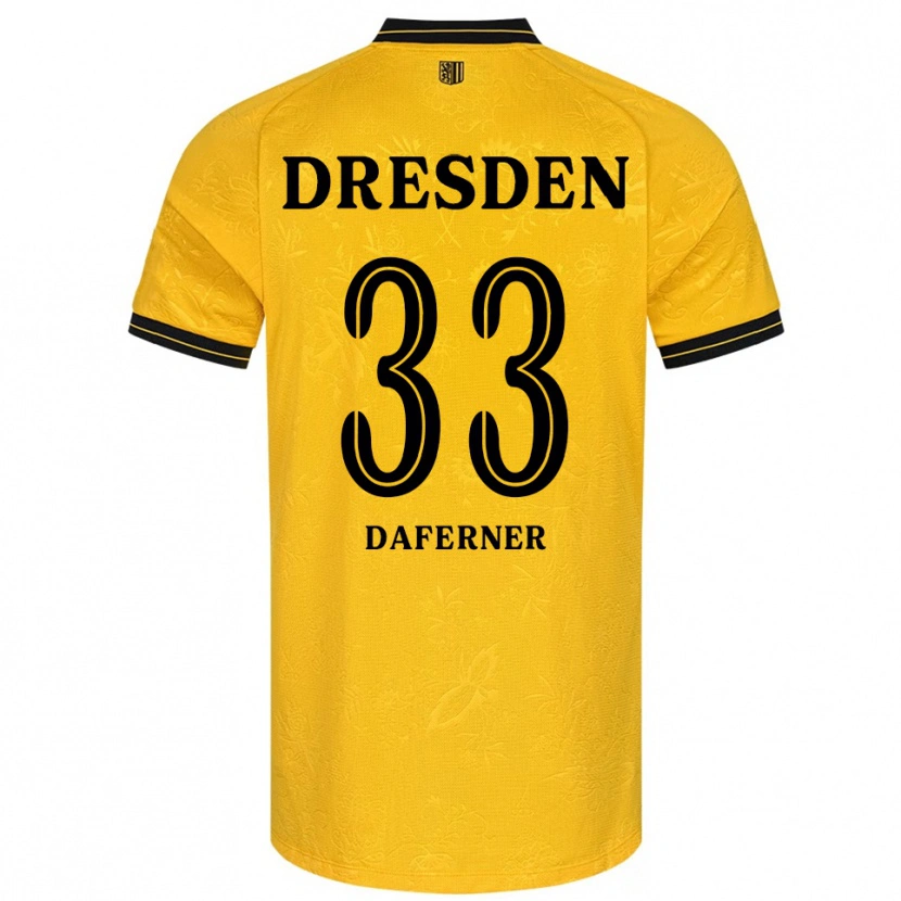 Danxen Women Christoph Daferner #33 Yellow Black Home Jersey 2025/26 T-Shirt