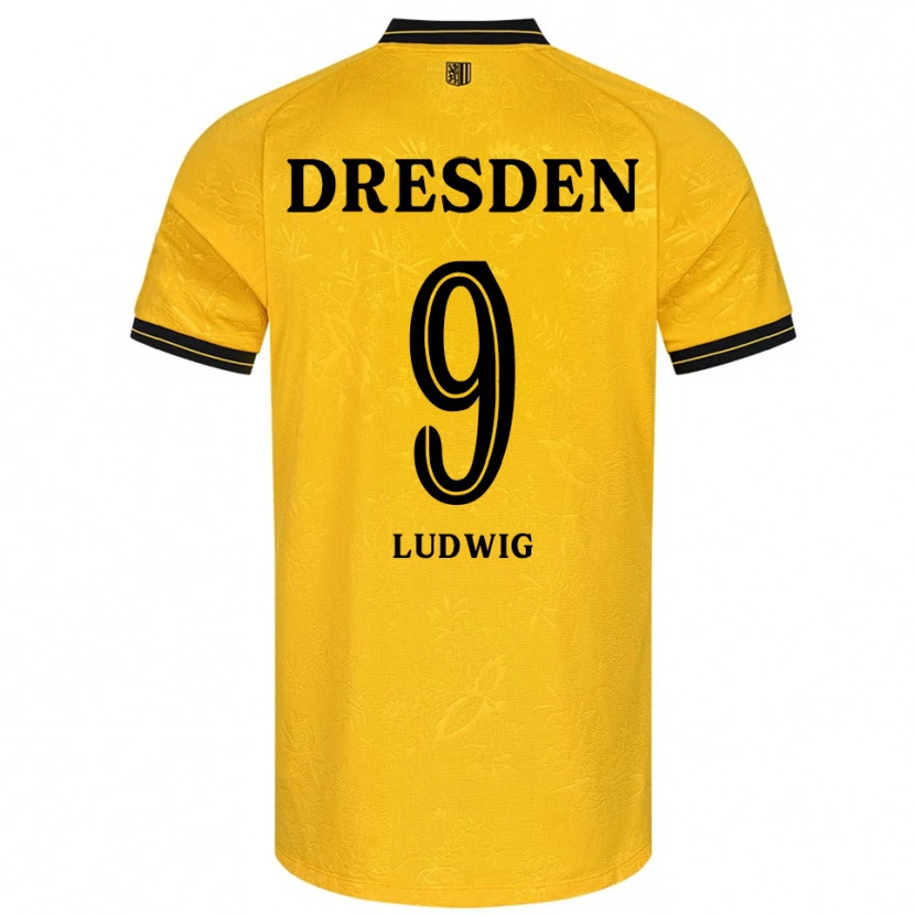 Danxen Women Yannis Ludwig #9 Yellow Black Home Jersey 2025/26 T-Shirt