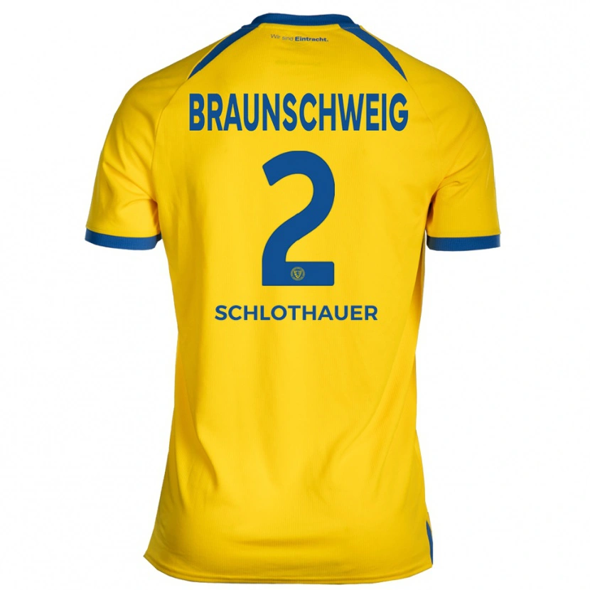 Danxen Women Andrej Schlothauer #2 Yellow Blue Home Jersey 2025/26 T-Shirt