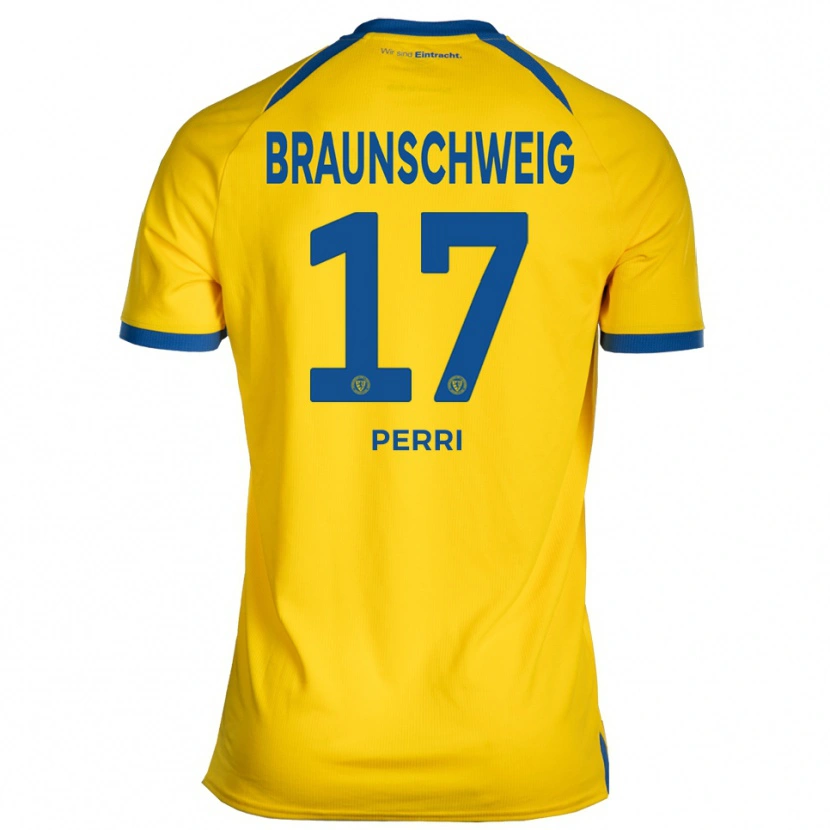 Danxen Women Luca Perri #17 Yellow Blue Home Jersey 2025/26 T-Shirt