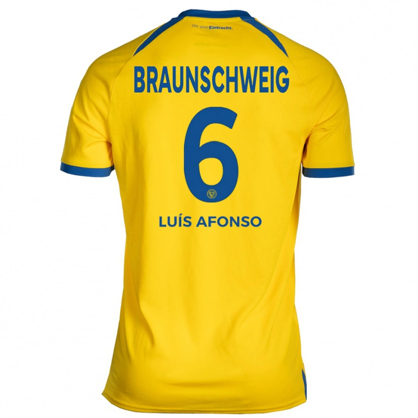 Danxen Women Hugo Luís Afonso #6 Yellow Blue Home Jersey 2025/26 T-Shirt