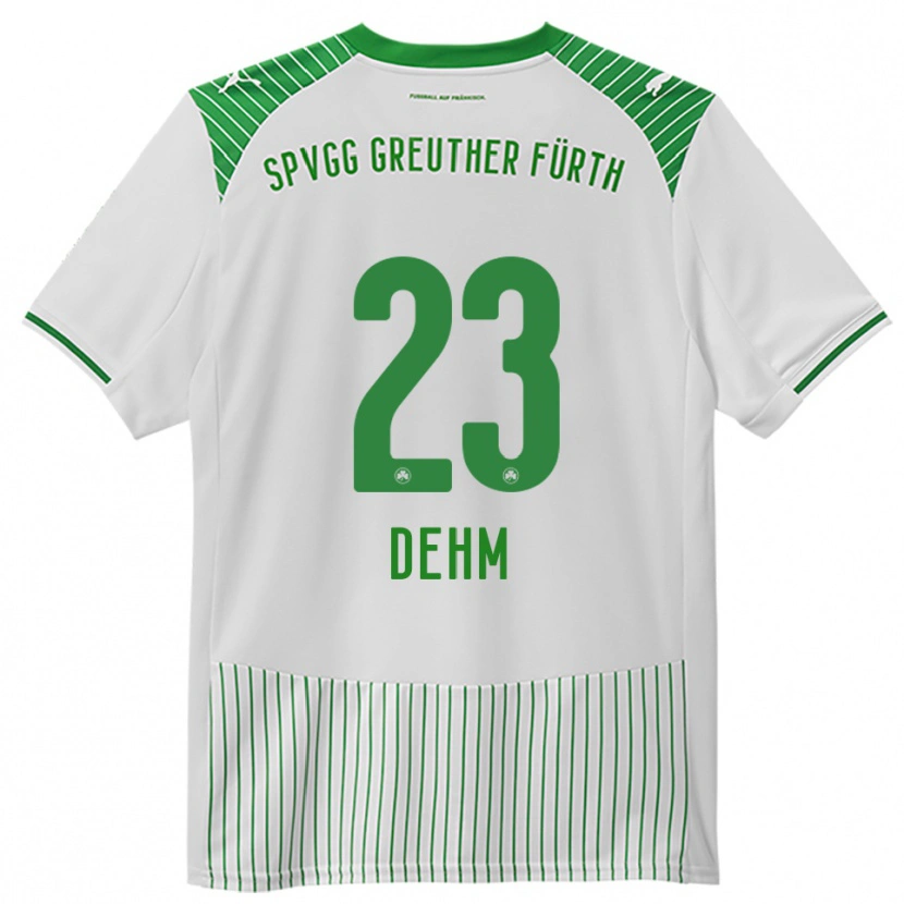 Danxen Women Jannik Dehm #23 White Green Home Jersey 2025/26 T-Shirt