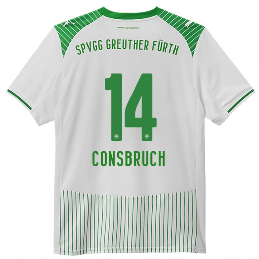Danxen Women Jomaine Consbruch #14 White Green Home Jersey 2025/26 T-Shirt