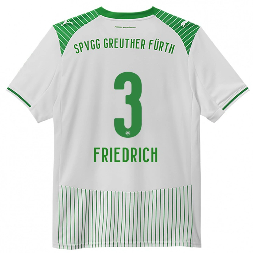 Danxen Women Niklas Friedrich #3 White Green Home Jersey 2025/26 T-Shirt