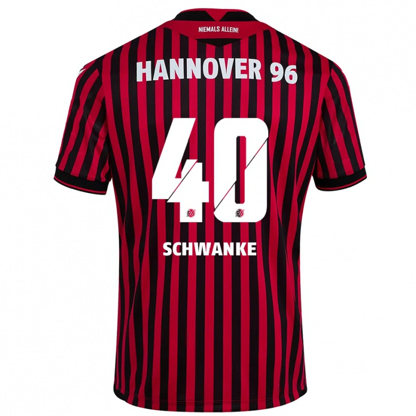 Danxen Women Jonas Schwanke #40 Red Black Home Jersey 2025/26 T-Shirt