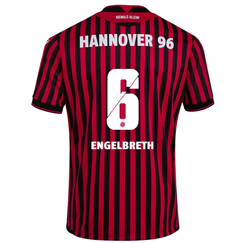 Danxen Women Noah Engelbreth #6 Red Black Home Jersey 2025/26 T-Shirt