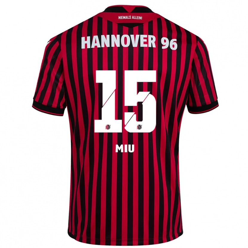 Danxen Women Denis Miu #15 Red Black Home Jersey 2025/26 T-Shirt