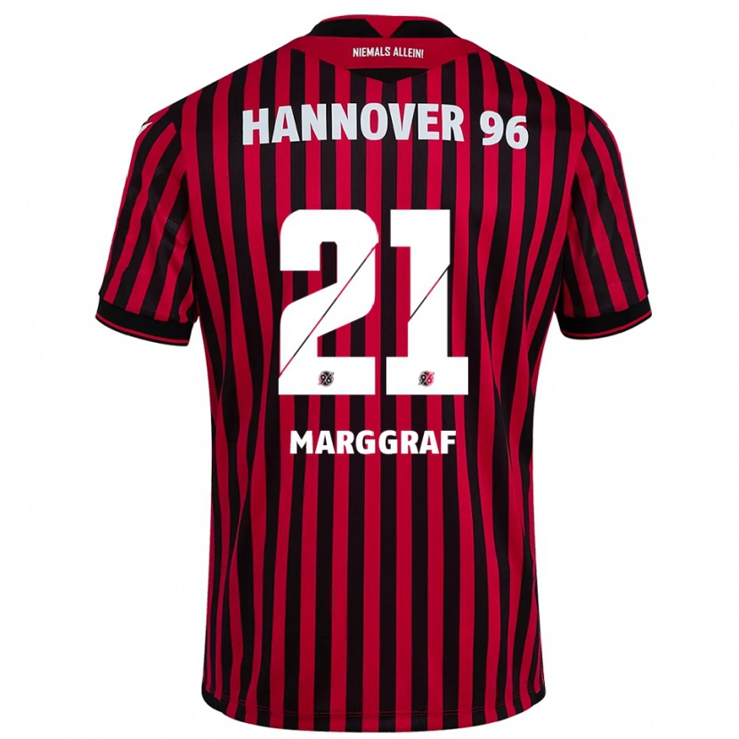 Danxen Women Luis Marggraf #21 Red Black Home Jersey 2025/26 T-Shirt