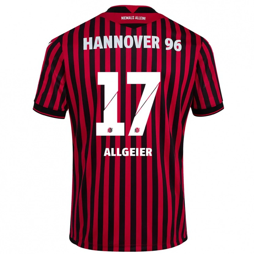 Danxen Women Bastian Allgeier #17 Red Black Home Jersey 2025/26 T-Shirt