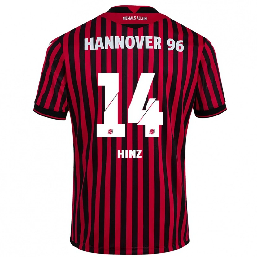 Danxen Women Pia Hinz #14 Red Black Home Jersey 2025/26 T-Shirt