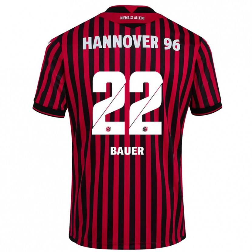 Danxen Women Elias Bauer #22 Red Black Home Jersey 2025/26 T-Shirt