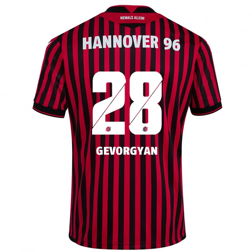 Danxen Women Mark Gevorgyan #28 Red Black Home Jersey 2025/26 T-Shirt