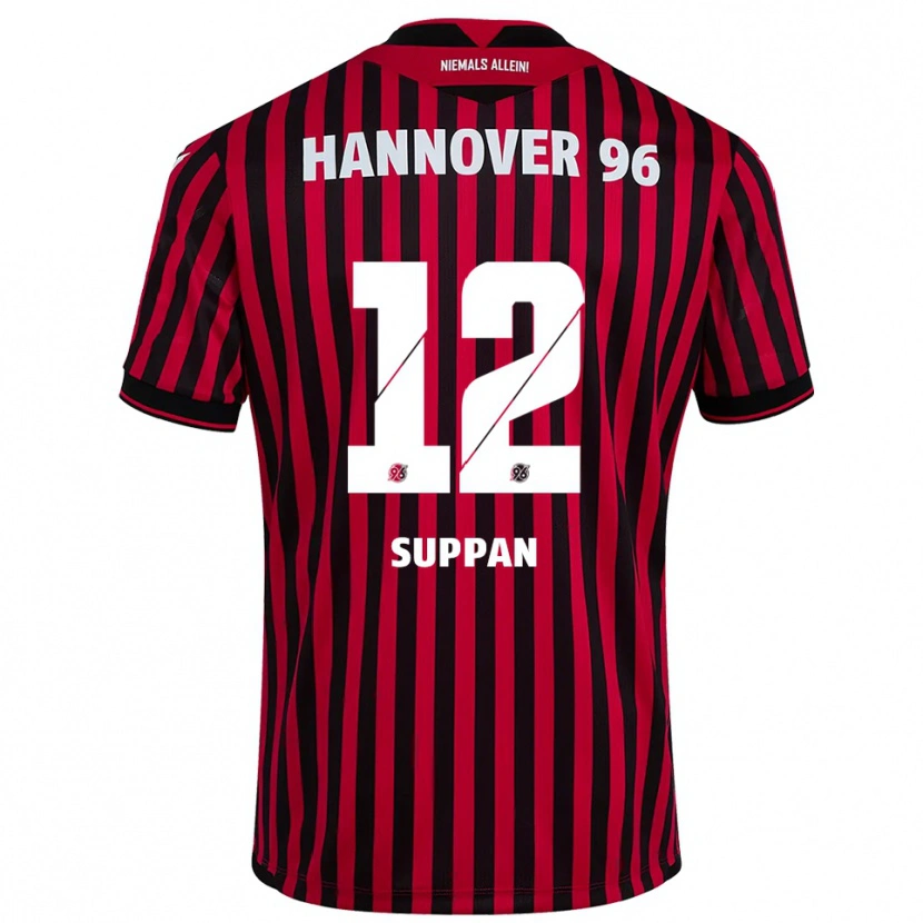 Danxen Women Jannik Suppan #12 Red Black Home Jersey 2025/26 T-Shirt