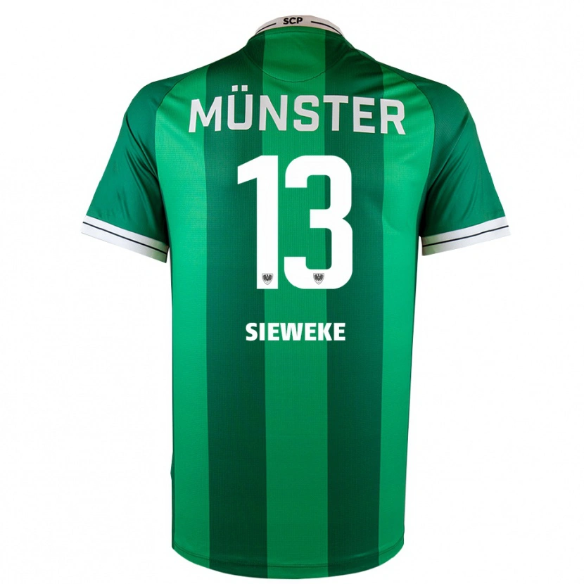 Danxen Women Henri Sieweke #13 Green White Home Jersey 2025/26 T-Shirt