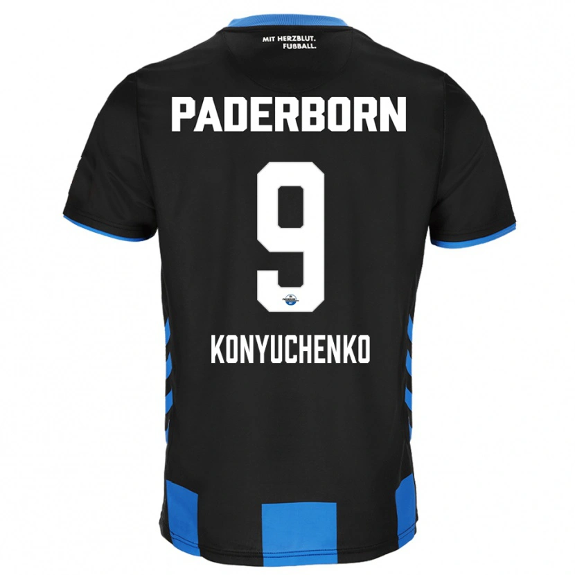 Danxen Women Yehor Konyuchenko #9 Black Blue Home Jersey 2025/26 T-Shirt