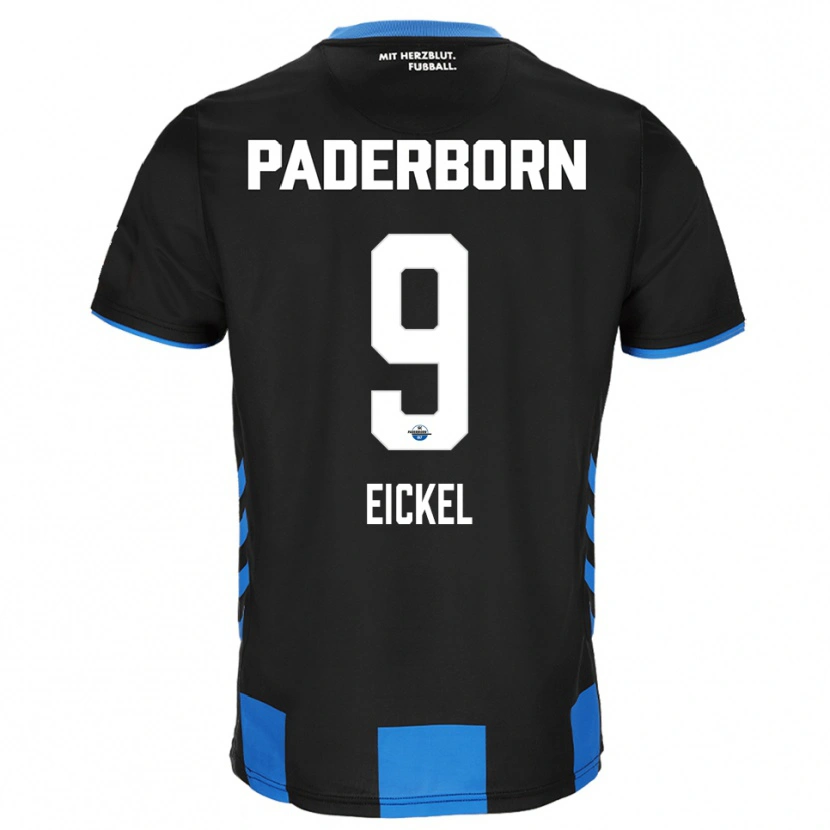 Danxen Women Lasse Eickel #9 Black Blue Home Jersey 2025/26 T-Shirt