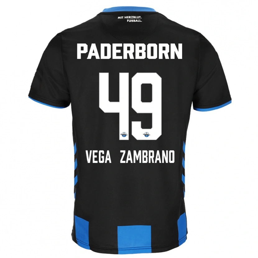 Danxen Women Joel Vega Zambrano #49 Black Blue Home Jersey 2025/26 T-Shirt