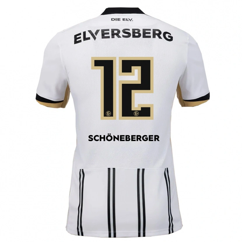 Danxen Women Louis Schöneberger #12 White Black Home Jersey 2025/26 T-Shirt