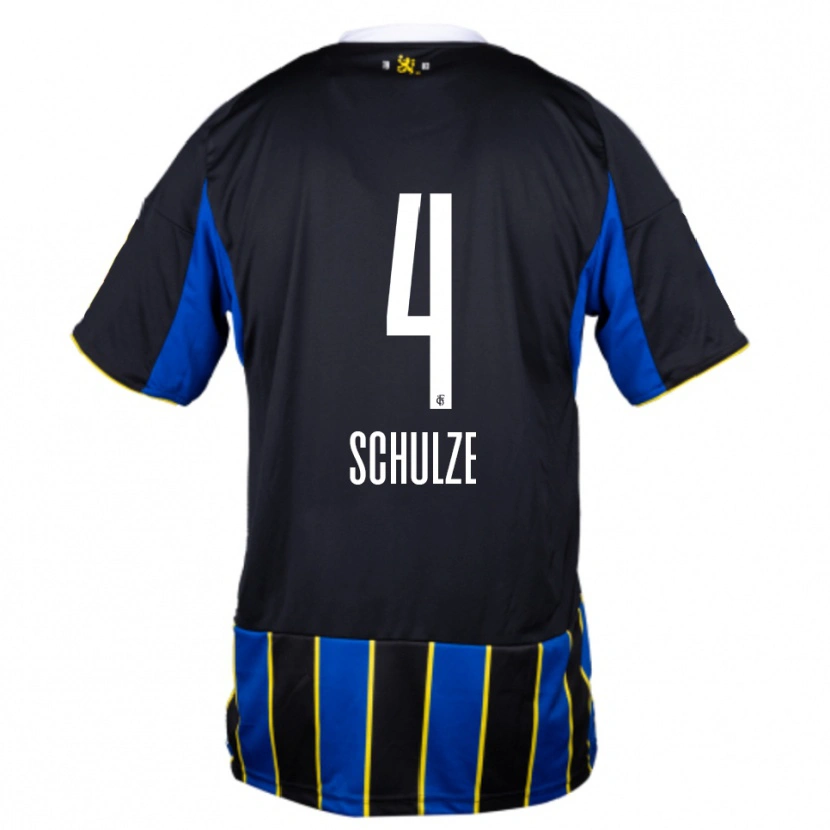 Danxen Women Mateo Schulze #4 Blue Black Yellow Home Jersey 2025/26 T-Shirt
