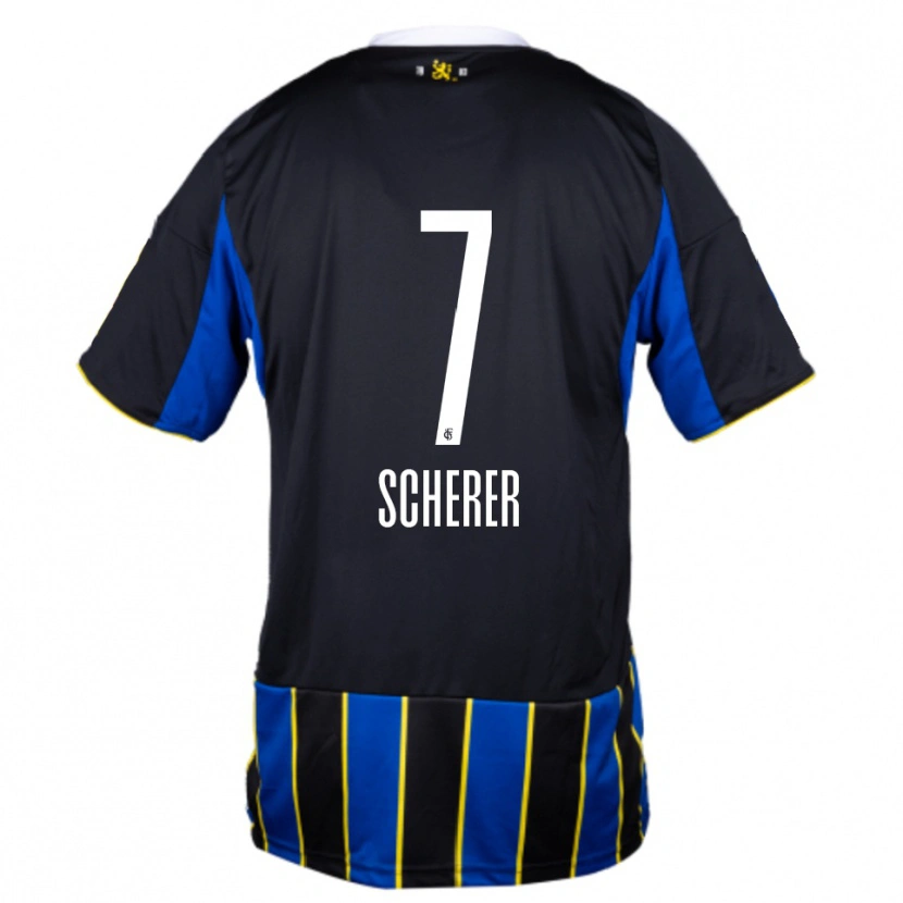 Danxen Women Tim Scherer #7 Blue Black Yellow Home Jersey 2025/26 T-Shirt