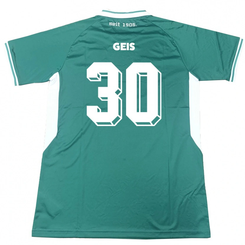 Danxen Women Johannes Geis #30 Green White Home Jersey 2025/26 T-Shirt