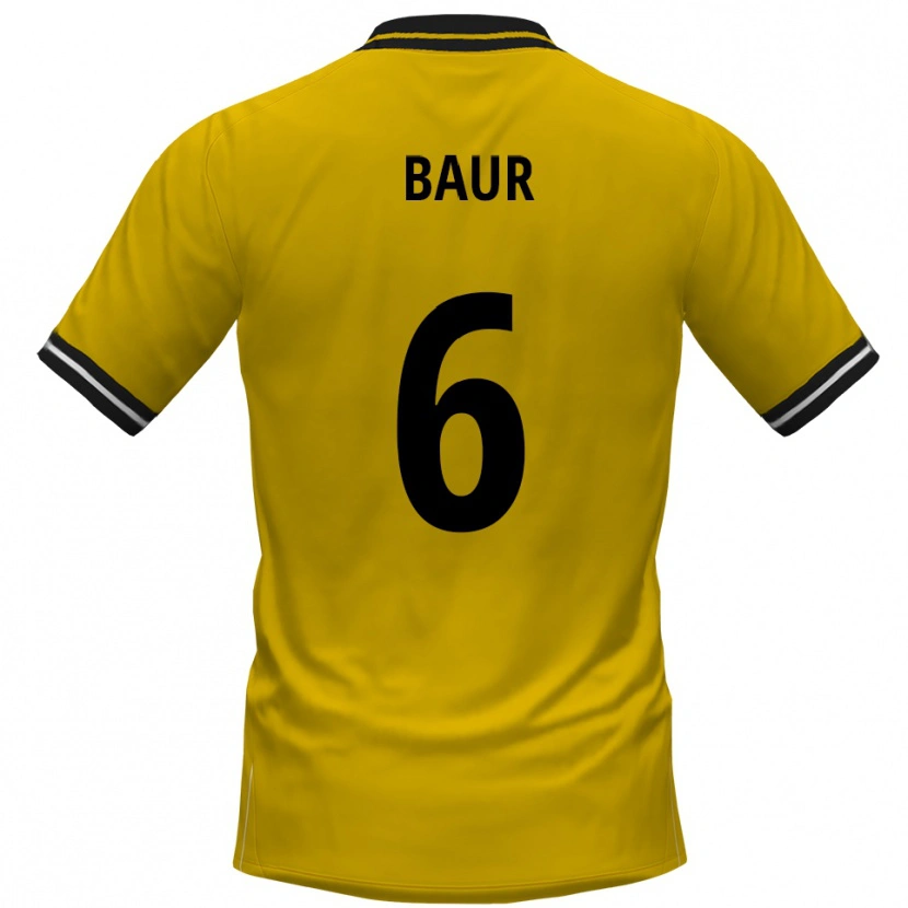 Danxen Women Mauro Baur #6 Yellow Black Home Jersey 2025/26 T-Shirt