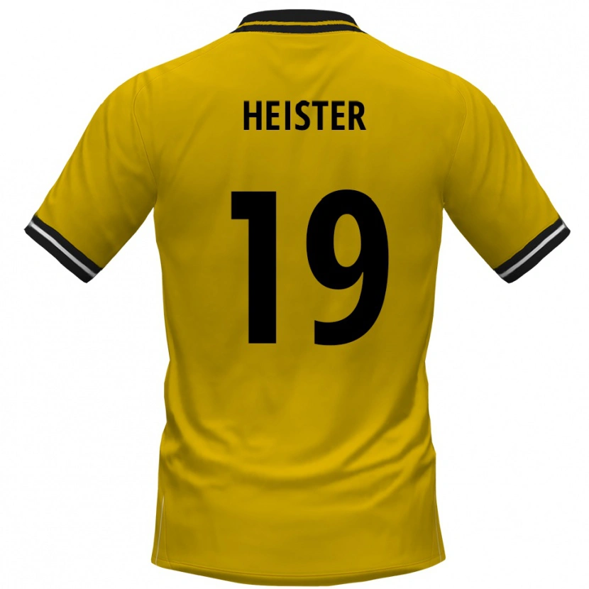 Danxen Women Florian Heister #19 Yellow Black Home Jersey 2025/26 T-Shirt