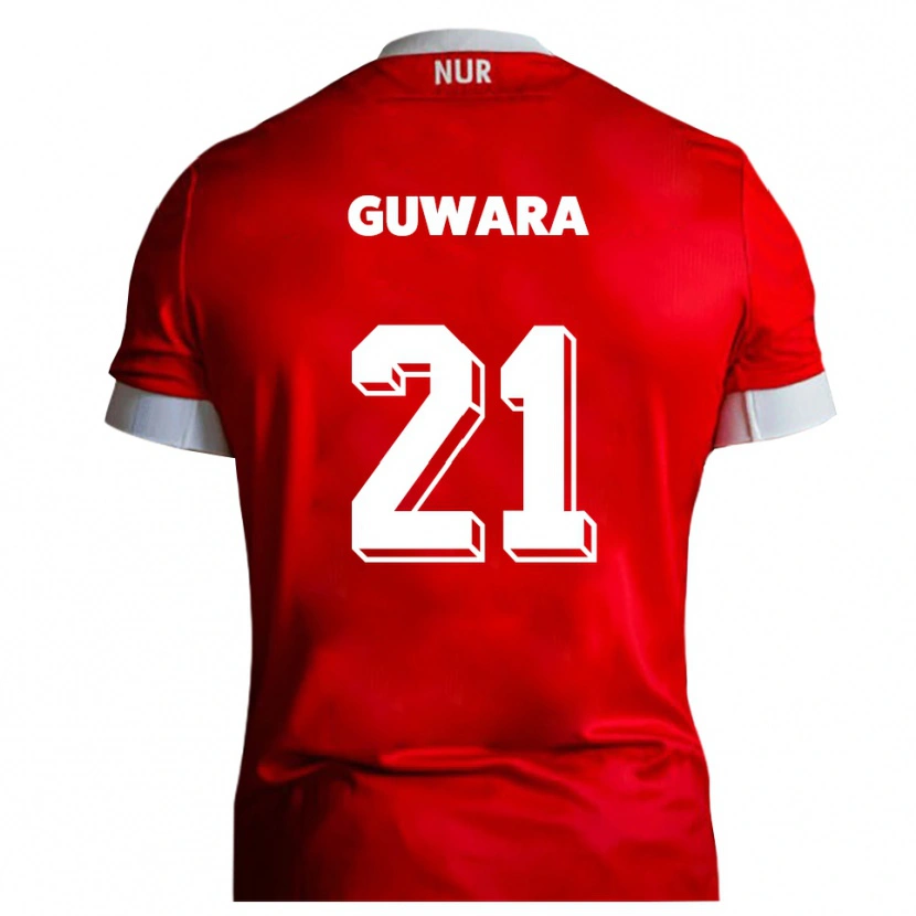 Danxen Women Leon Guwara #21 Red White Home Jersey 2025/26 T-Shirt