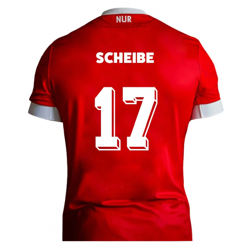 Danxen Women Niklas Scheibe #17 Red White Home Jersey 2025/26 T-Shirt