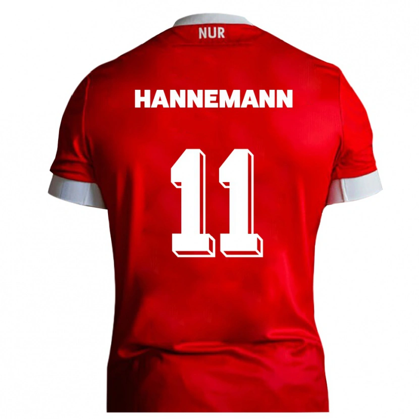 Danxen Women Moritz Hannemann #11 Red White Home Jersey 2025/26 T-Shirt