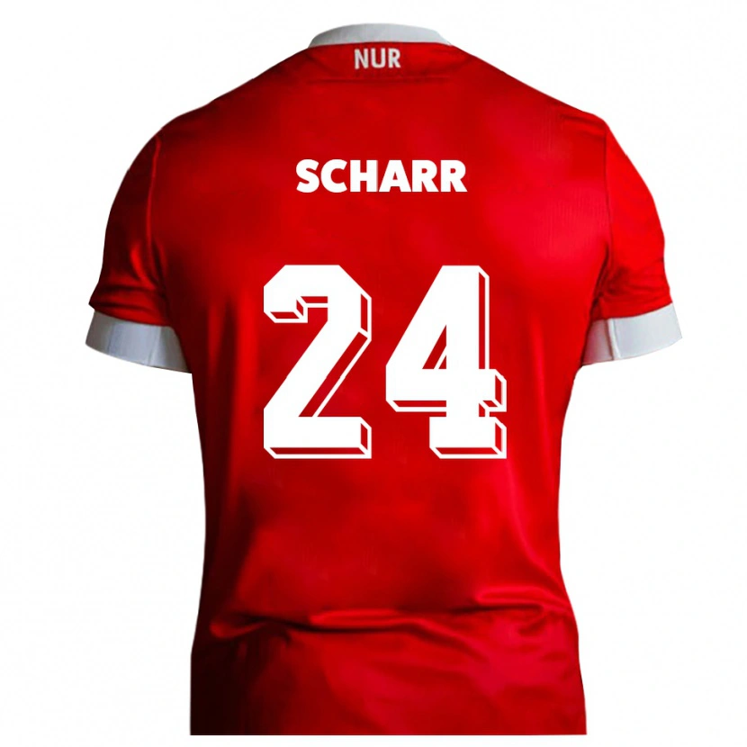Danxen Women Janne Scharr #24 Red White Home Jersey 2025/26 T-Shirt