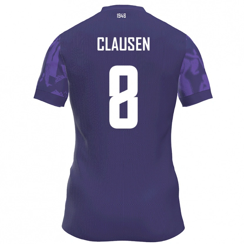 Danxen Women Mika Clausen #8 Purple White Home Jersey 2025/26 T-Shirt