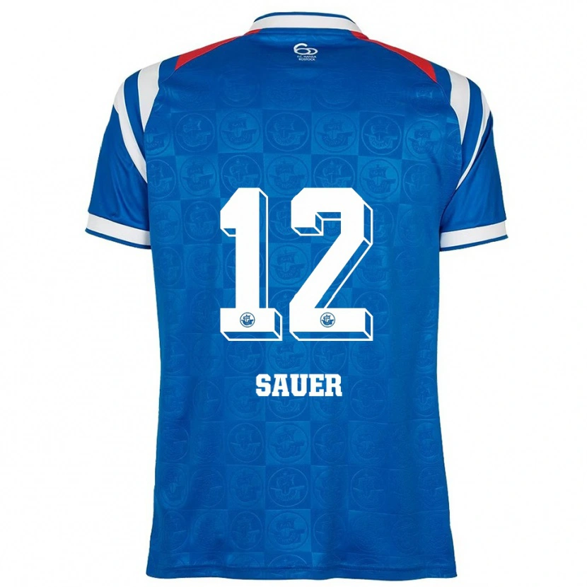 Danxen Women John-Lukas Sauer #12 Blue White Red Home Jersey 2025/26 T-Shirt