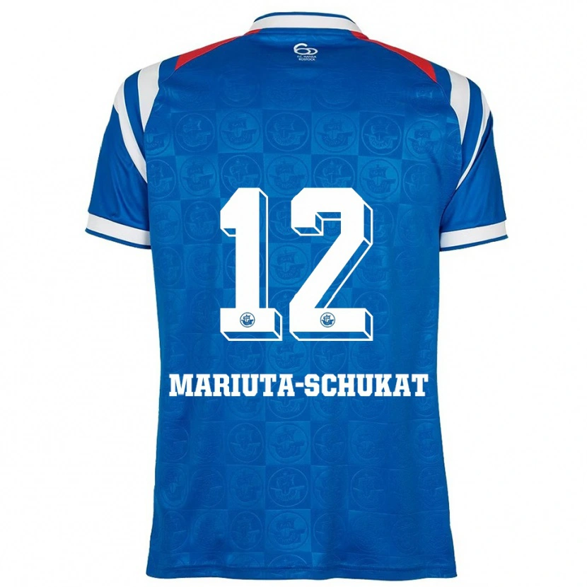 Danxen Women Lara Mariuta-Schukat #12 Blue White Red Home Jersey 2025/26 T-Shirt