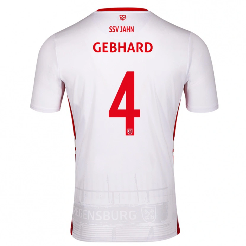 Danxen Women Paul Gebhard #4 White Red Home Jersey 2025/26 T-Shirt