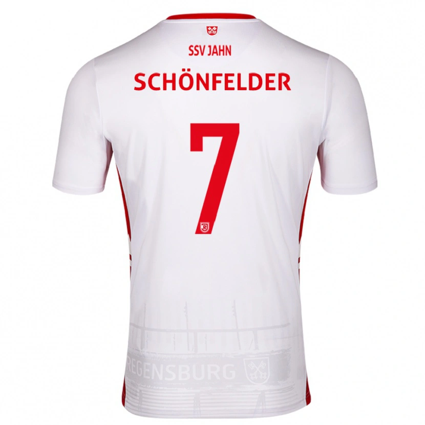 Danxen Women Oscar Schönfelder #7 White Red Home Jersey 2025/26 T-Shirt