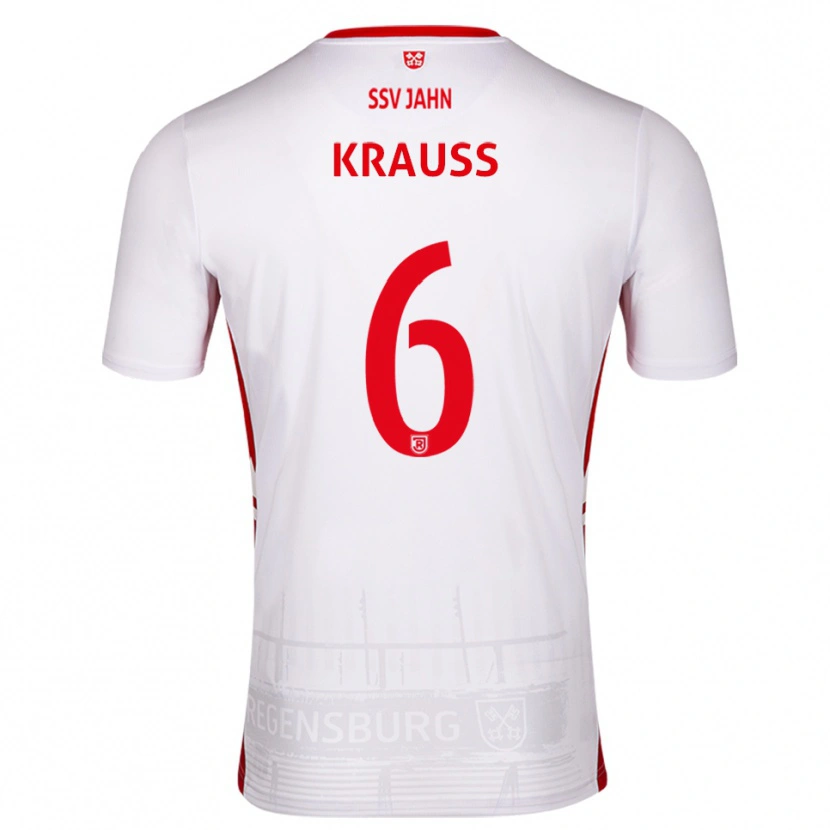 Danxen Women Jakob Krauss #6 White Red Home Jersey 2025/26 T-Shirt