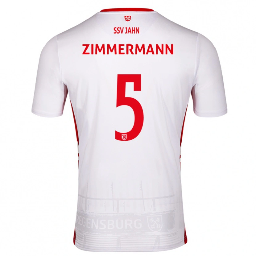 Danxen Women Vitus Zimmermann #5 White Red Home Jersey 2025/26 T-Shirt