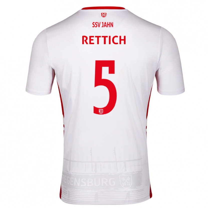 Danxen Women Noa Rettich #5 White Red Home Jersey 2025/26 T-Shirt