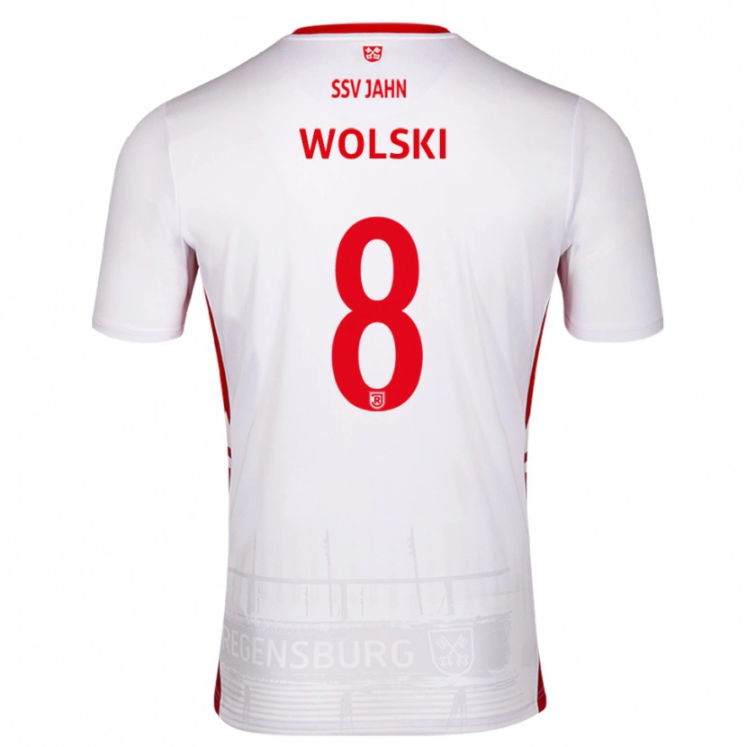 Danxen Women Oliver Wolski #8 White Red Home Jersey 2025/26 T-Shirt