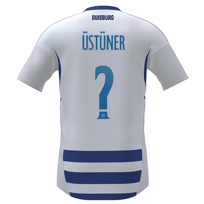 Danxen Women Ismail Üstüner #0 White Blue Home Jersey 2025/26 T-Shirt